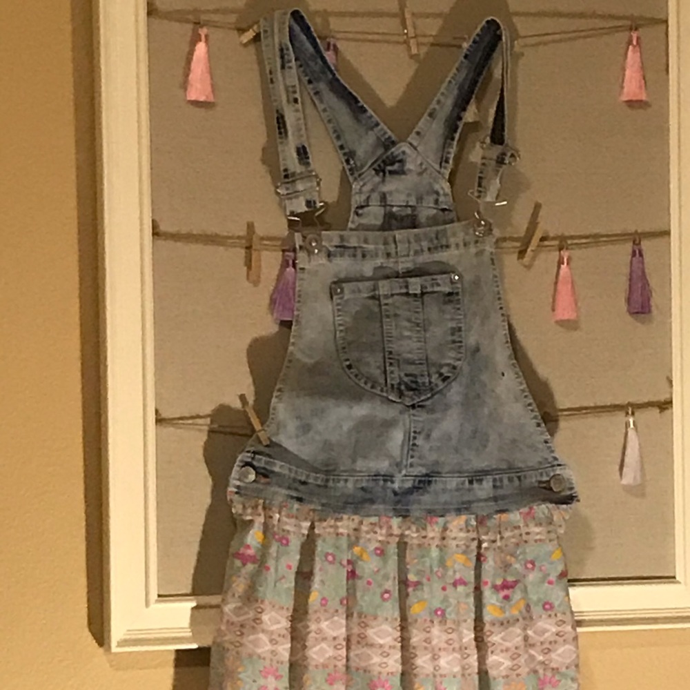 Teens overall denim spring/summer dress